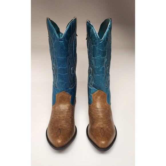 Coconut Gaucho Two Tone Western Boots Size 8.5M - Picture 3 of 9